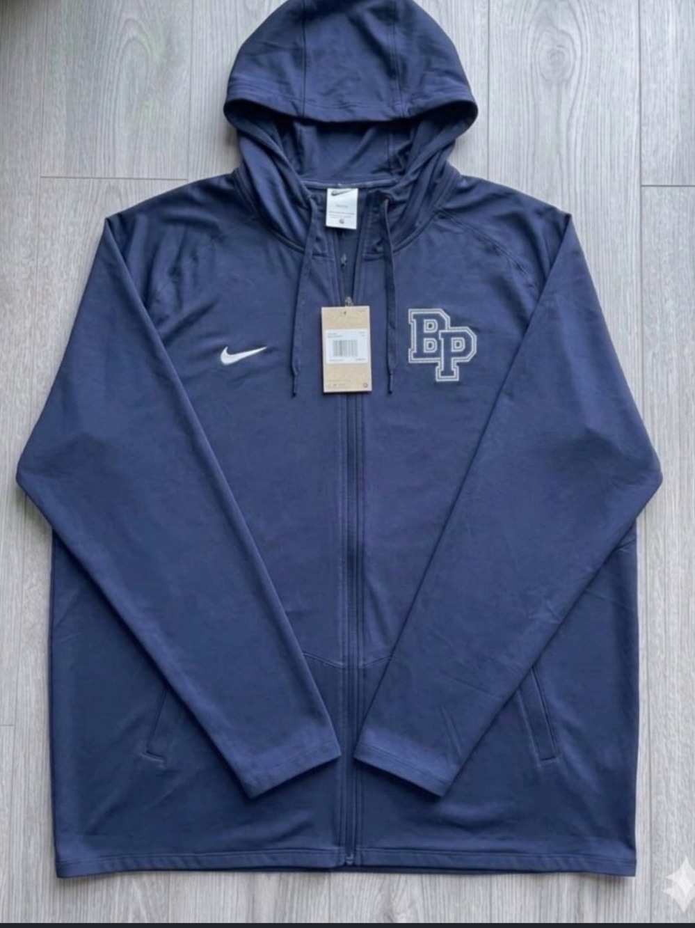 Nike Navy Full-Zip Hooded Jacket with BP Patch